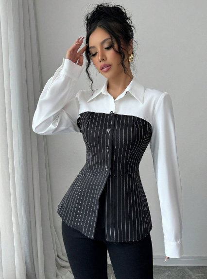 Chemise une pièce à col