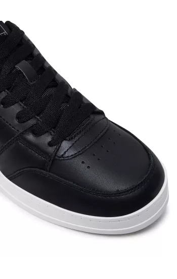 Sneakers Tommy Hilfiger 100% Cuir Pour Homme REFERENCE : EM0EM01574 Couleur : BDS Black